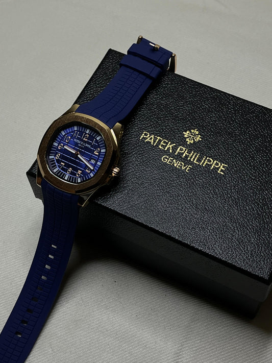 Patek Philippe Stylish Blue Strap Analog Wristwatch – Precision and Elegance for All