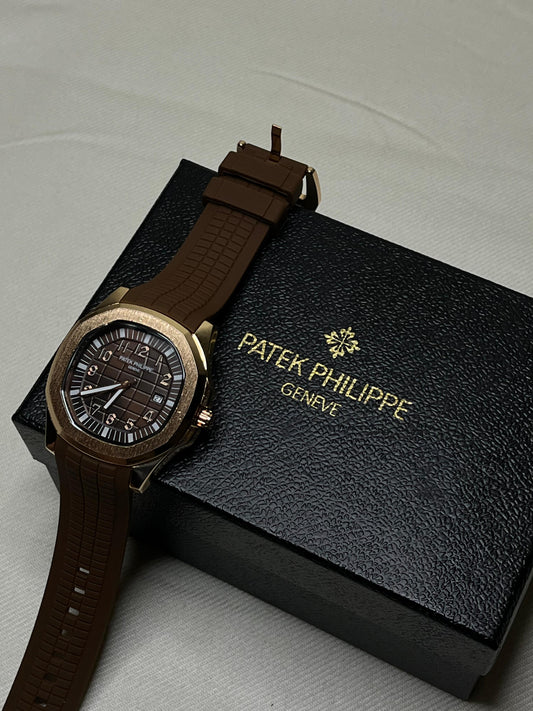 Patek Philippe Stylish BROOWN Strap Analog Wristwatch – Precision and Elegance for All