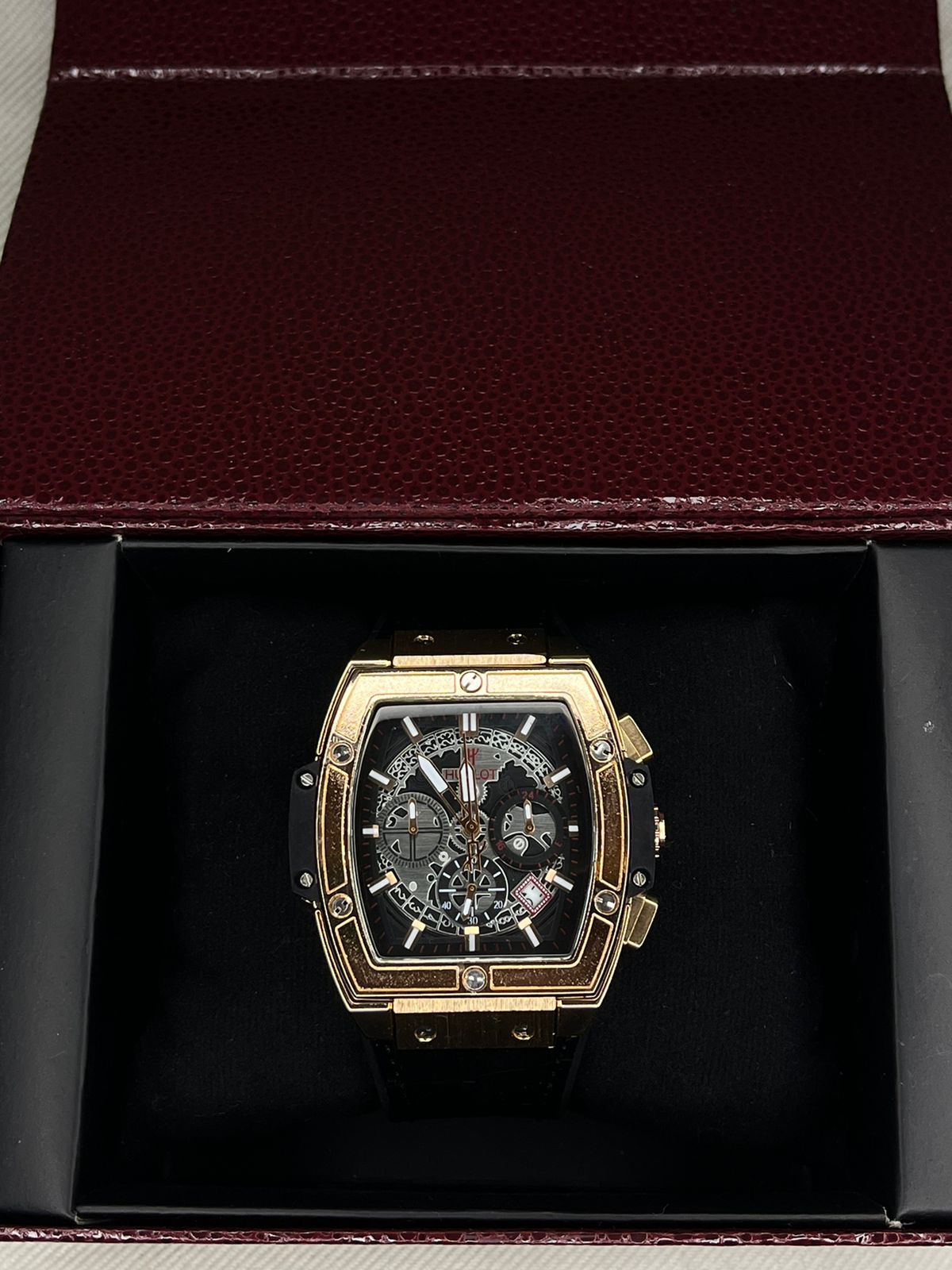 Hublot Big Bang Rose Gold & Black Leather Strap